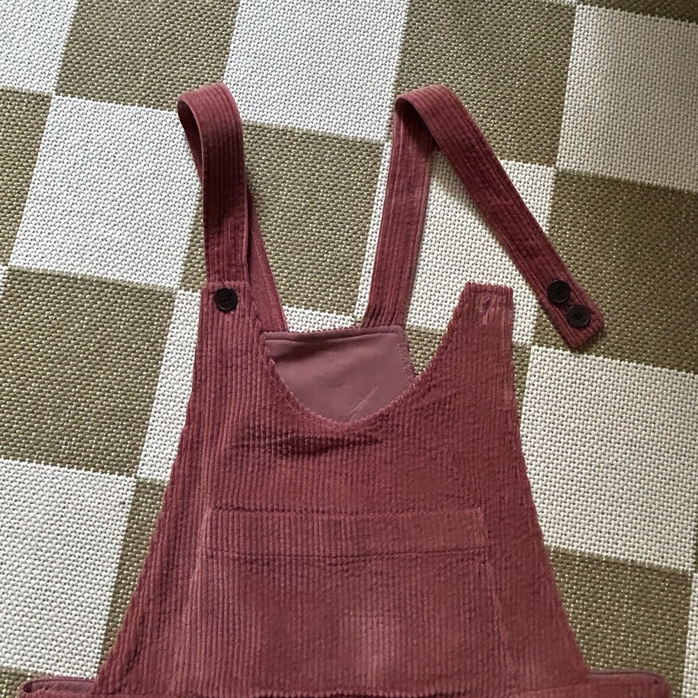 Frank & Oak Pink Corduroy Pinafore Dress - Picture 3 of 4